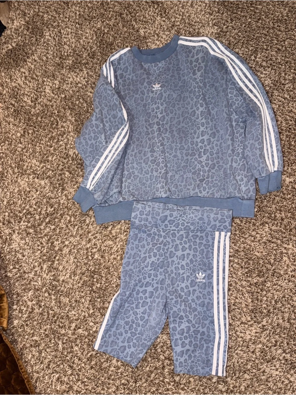 3 piece blue leopard  outfit